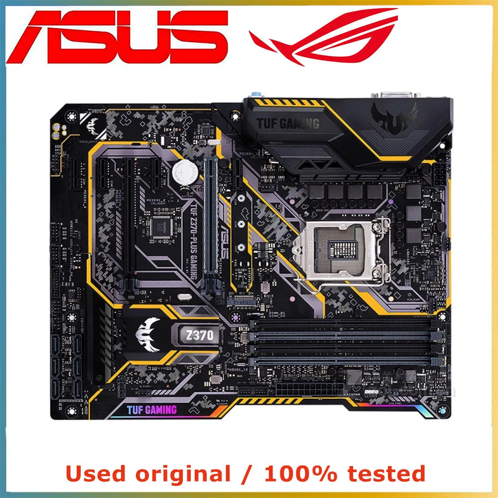 

For ASUS TUF Z370-PLUS GAMING Computer Motherboard LGA 1151 DDR4 64G For Intel Z370 Desktop Mainboard M.2 NVME PCI-E 3.0 X16