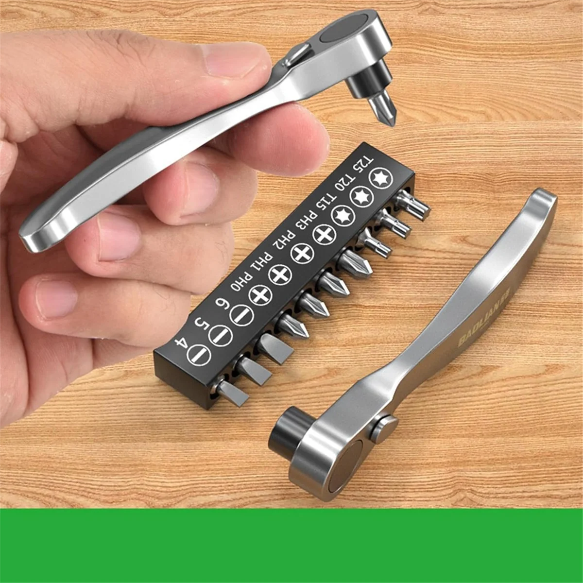 ABNJ Pocket Screwdriver - Right Angle Screwdriver Right Angle Offset Reversible Drive Handle Household Wrench Cool Gadgets