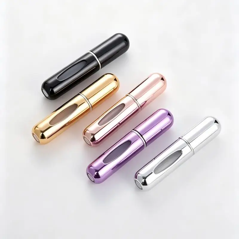 Portable Refillable Perfume Atomizer Bottle Mini Visible Window Travel Perfume Spray Bottle Multicolor Cosmetic Container
