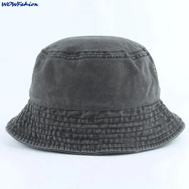 Fisherman's Hat for Women Summer Japanese Washed Denim Bucket Hat Unisex Bob Caps Hip Hop Gorros Men Panama Windproof Bucket Hat