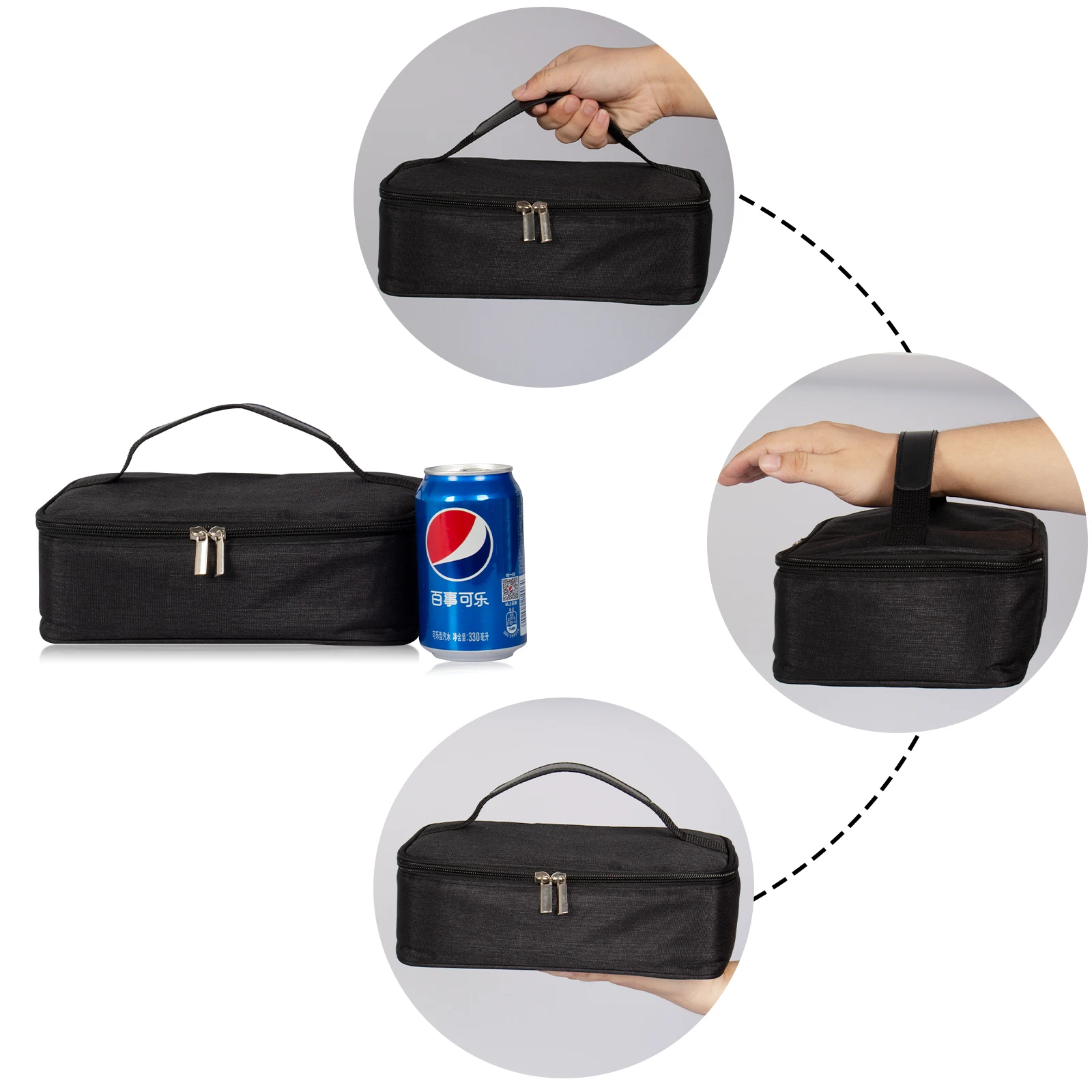 Square Insulated Lunch Bag for Women Thermal Cooler Bento Box Bags Food Carrier Portable Travel Picnic Delivery Meal Container image 4
