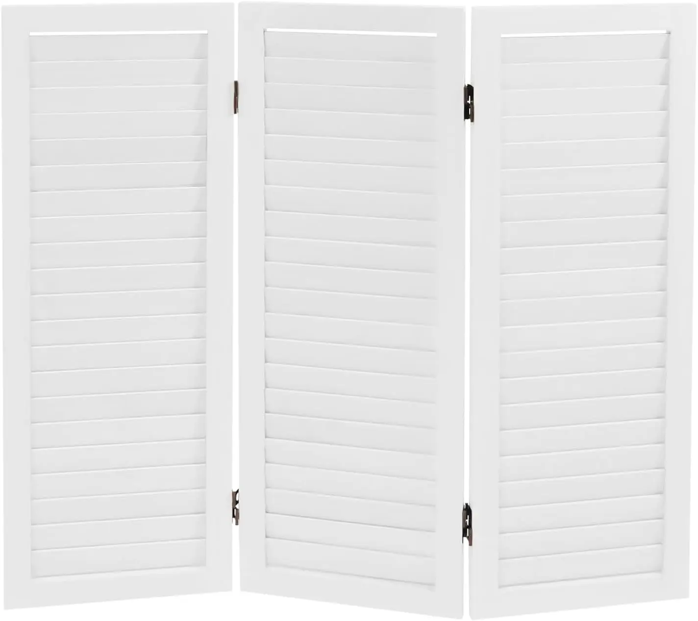 

3 Panel Room Divider - 32" Tall Folding Privacy Screen for Home, Office & Bedroom, Portable Wooden Partition, 32" H x 36