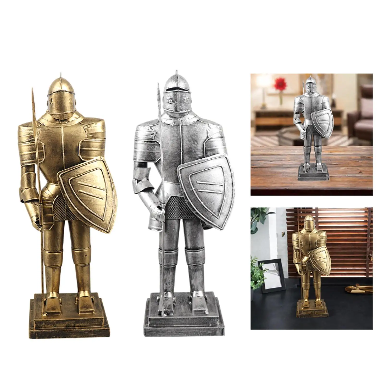 

King's Guard Knight Desktop Statue Tabletop Decoration Collectible for Home