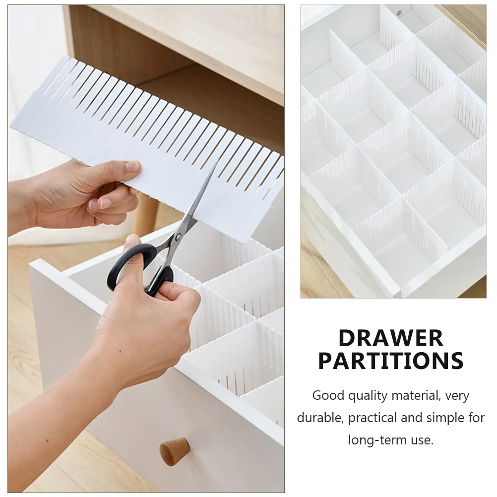 10pcs Drawer Dividers Home Organizer Partition Boards For Underwear Socks Towels Storage Multipurpose Drawer Separators