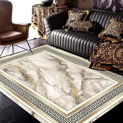 Golden Marble Texture Carpets for Home Living Room Decoration Bedroom Cloakroom Carpet Non-slip Large Area Rug Sofa Floor Mat