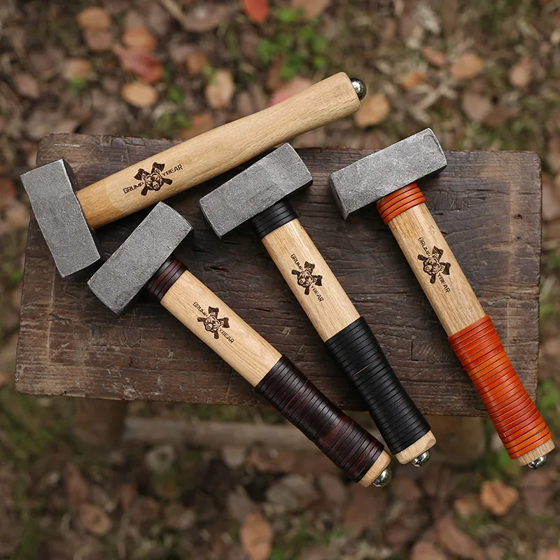 

Outdoor Multifunctional Forging Ground Hammer Craftsman Hammer Convenient Portable Camping and Hiking Multi-purpose Tool