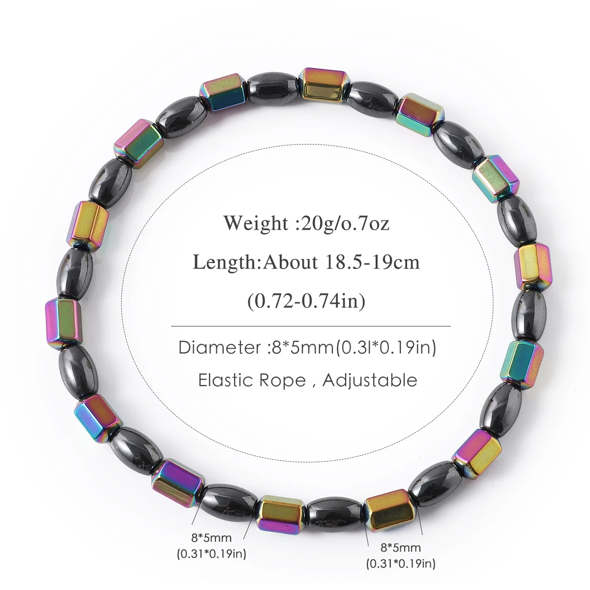 Natural Colorful Black Agate Knot Anklet, Energy Protection and Healing, Men's Beaded Yoga Meditation Gift Fashion