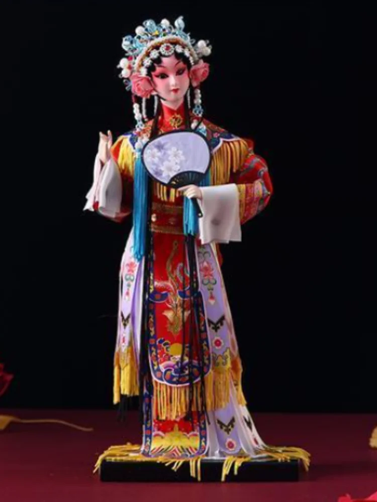 Chinese Peking Opera Silk Doll - Yang Guifei Consort Figurine, Traditional Handmade Craft Feature Gift Cultural Art Display