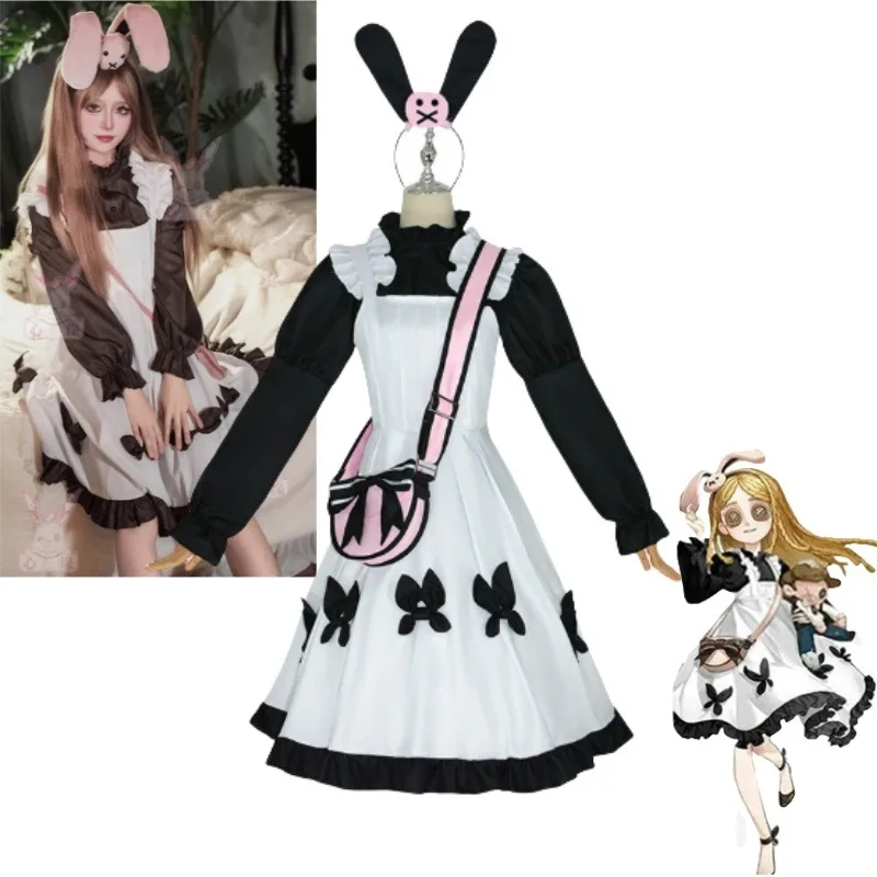 

Game Identity Ⅴ Memory Little Girl Cosplay Costume Alice Linkage Kawaii Lolita Dress Bag Suit for Women's Kids Halloween Outfits