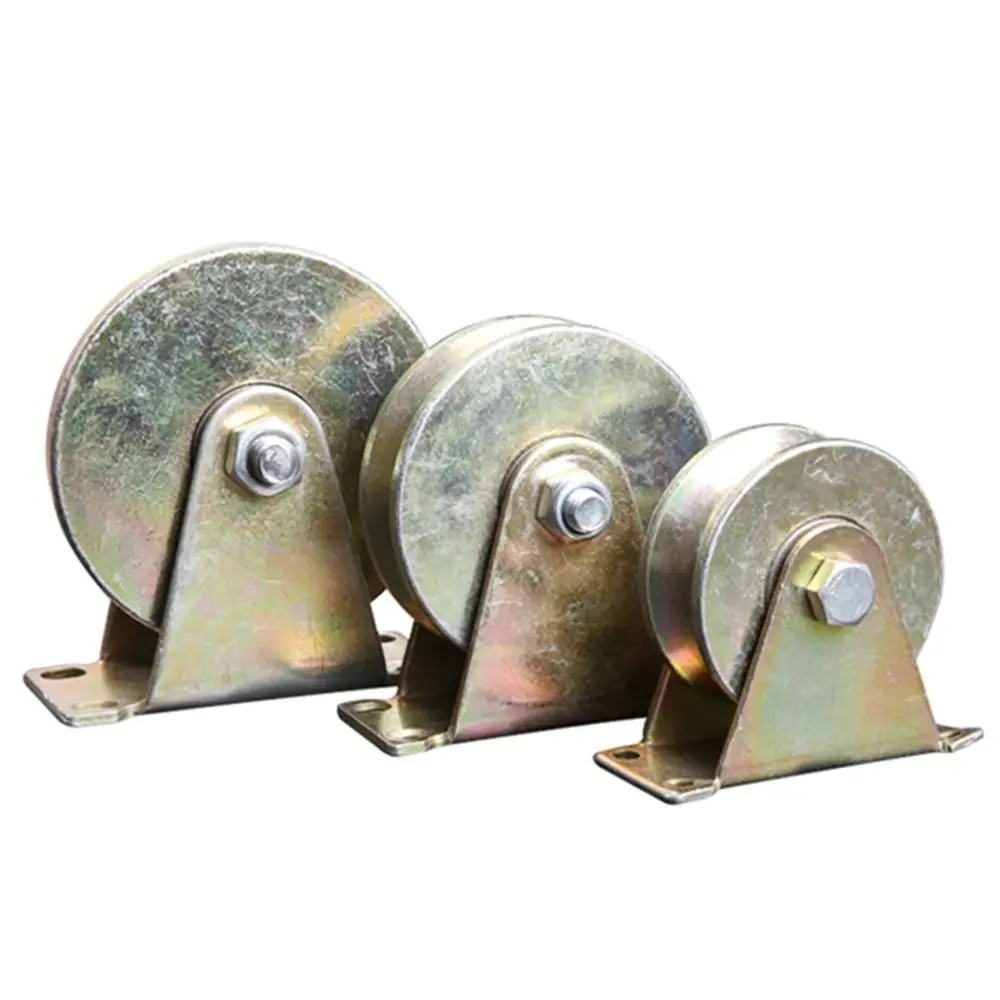 1Pcs Track Wheel Bearing Pulley Plating Color U/V/H Shaped Sliding Door Rollers Home Hardware Stainless Steel Rigid Caster