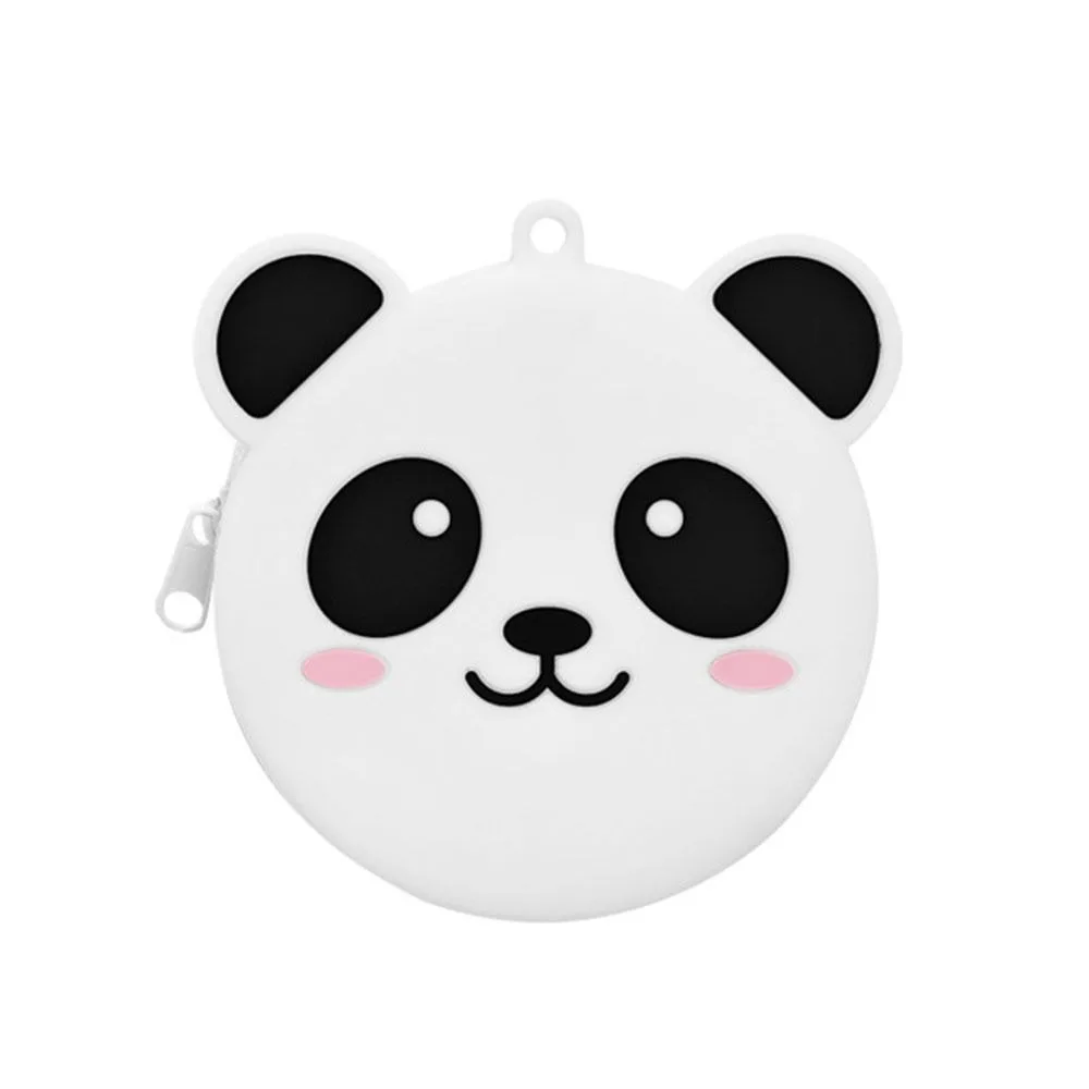 Durable with Zipper Kids Coin Purse Portable Cartoon Animals Mini Wallet Silicone Waterproof Storage Bag Girls Gift