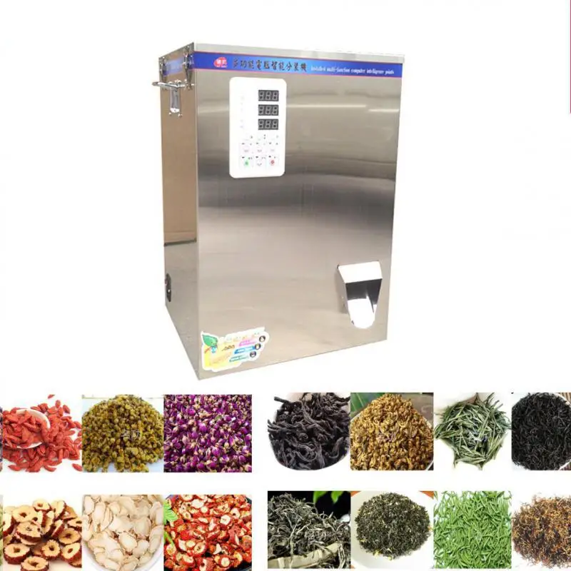 100g Spiral Auger Doser Filling Machine With Vibration System Tea Leaves Dry Flower Filler Weight For Special Shape Materials