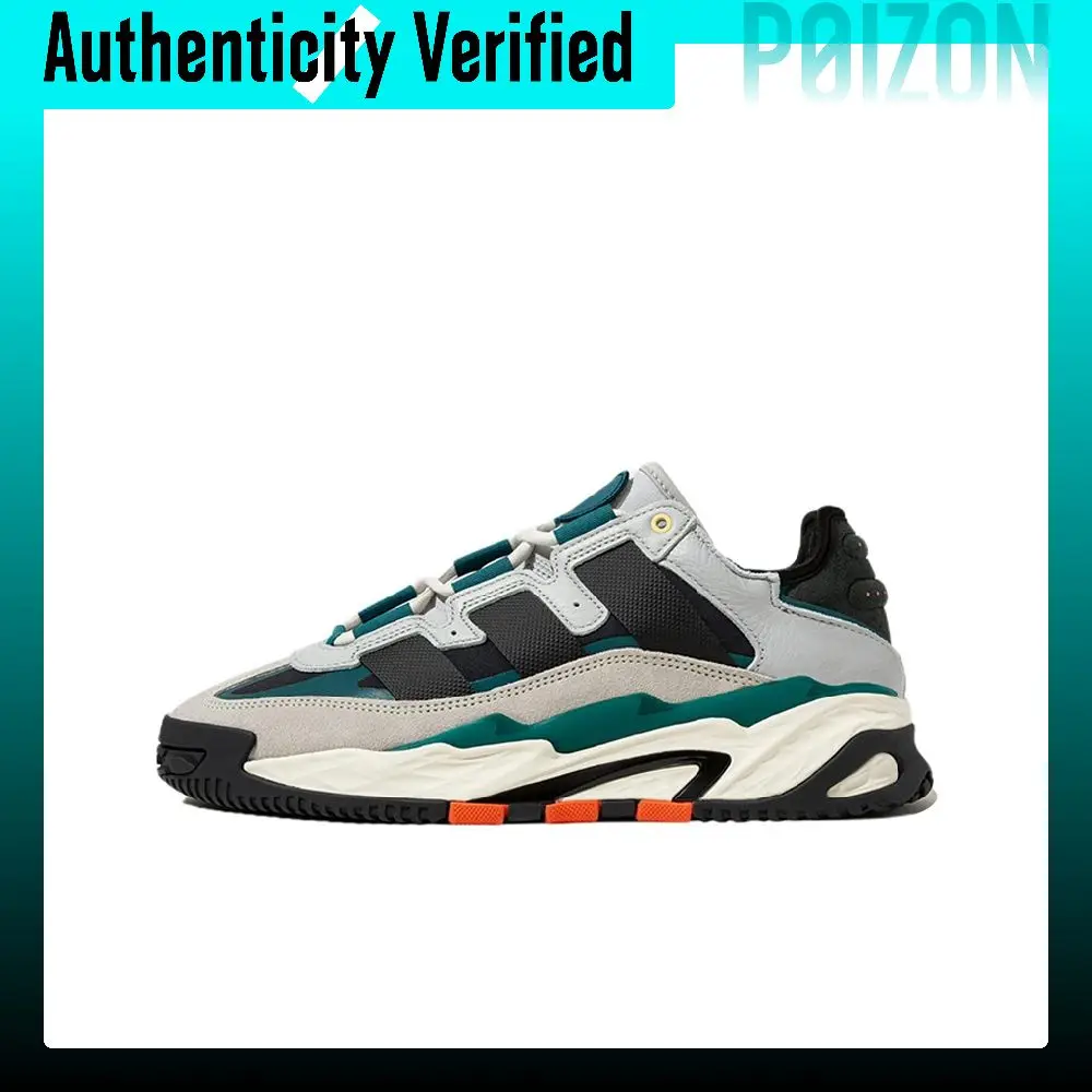 adidas-originals-niteball-textile-leather-abrasion-resistant-low-top-casual-shoes-unisex-gray-green-id4086
