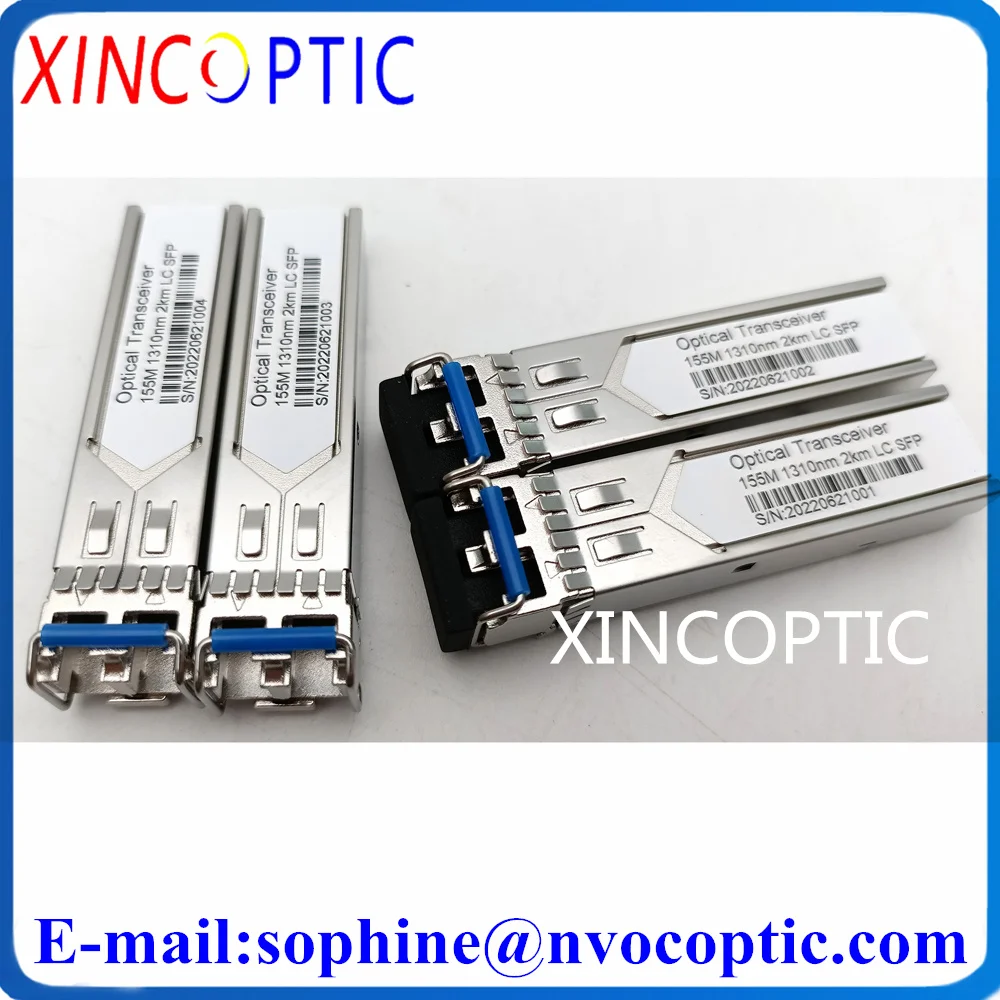 10Pcs 155M Multimode SFP Module,100BASE-FX,Dual Fiber,1310nm Up to 2km on MMF, DDM/DOM Duplex LC Transceiver,