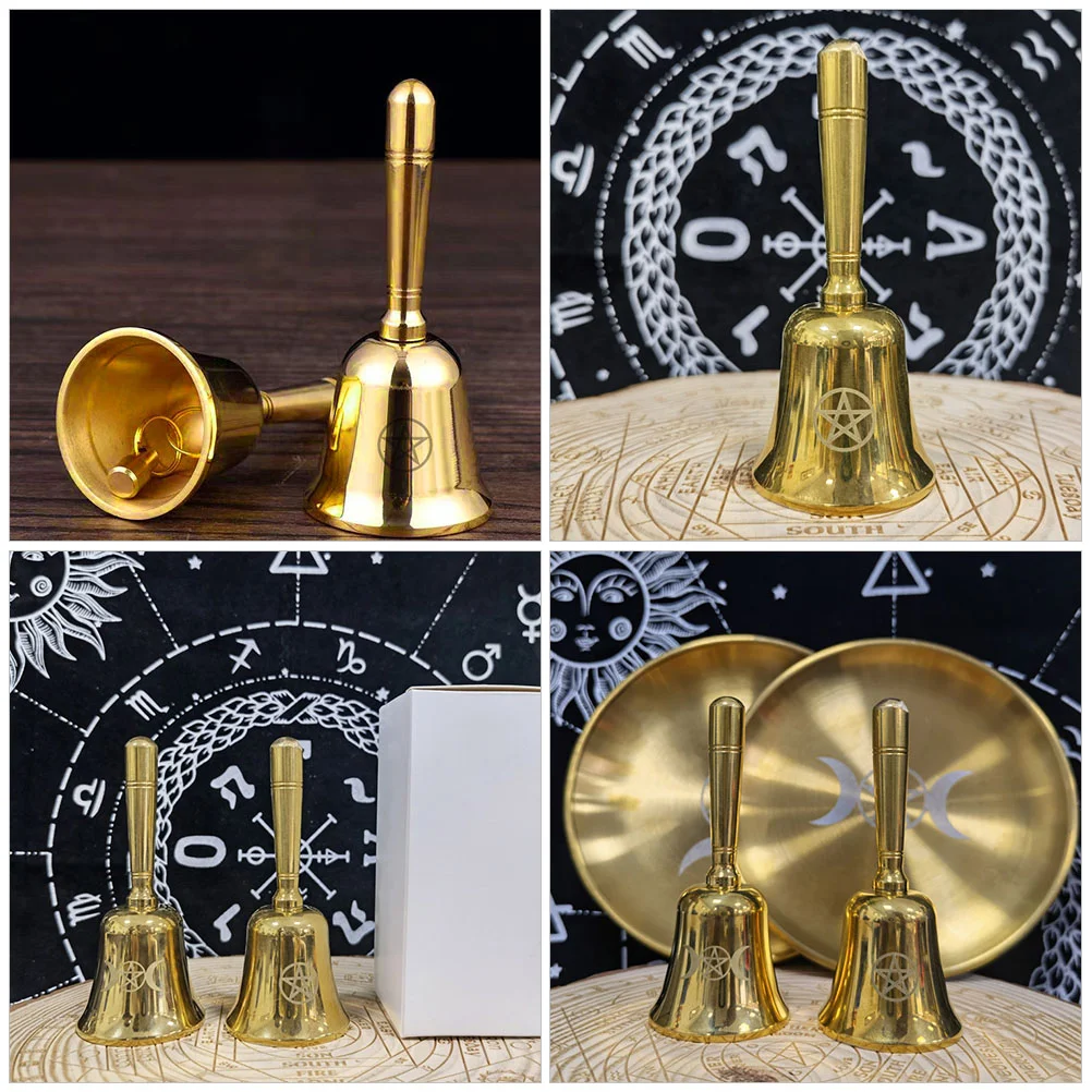 Mini Altar Bell Hand Witchcraft Vintage Decor Meditation Supplies Multifunction