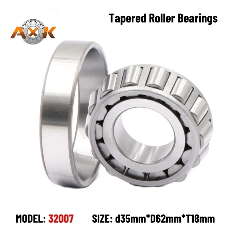 32007 35x62x18mm Tapered Roller Bearing  Dust Bearing Steering Bearings for Motorcycle Cars
