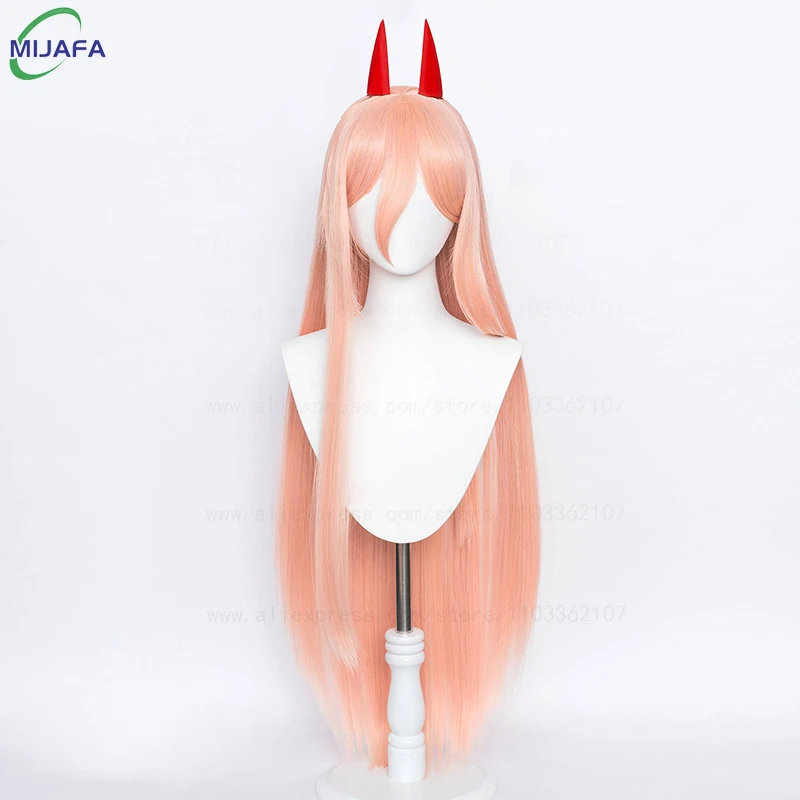 عالية الجودة أنيمي ماكيما السلطة شعر مستعار تأثيري 100 سنتيمتر طويل برتقالي وردي مقاومة للحرارة الاصطناعية الشعر حفلة لعب الأدوار الباروكات + غطاء شعر مستعار