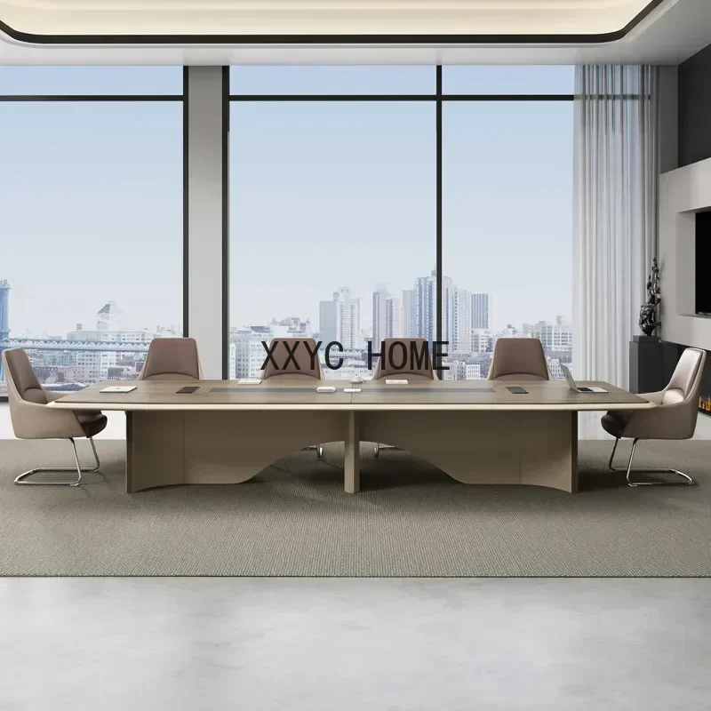 Офисный стол, комбинация длинного стола и стула, простой современный конференц-зал, верстак для приемной бизнеса