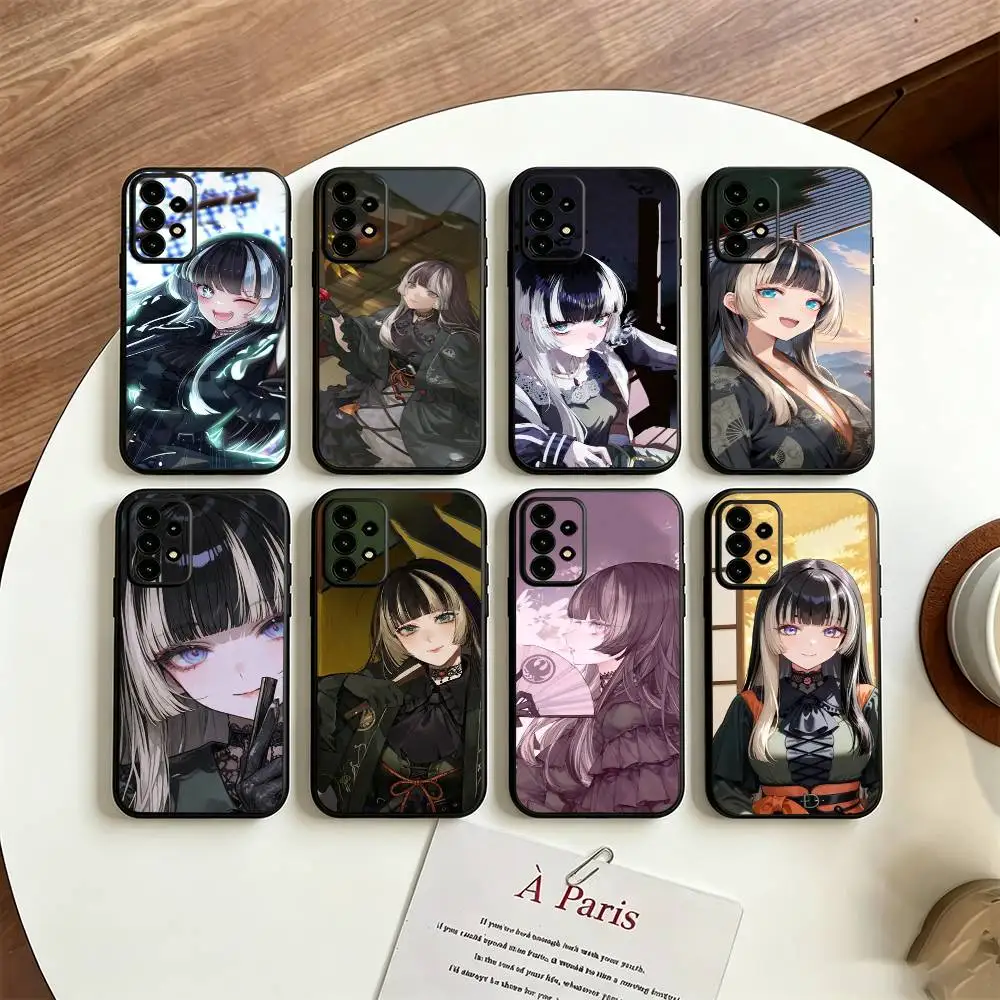 J-Juufuutei Raden HOLOLIVE For Samsung S25,24,21,22,23,30,Ultra,20,Plus Black soft silicone case