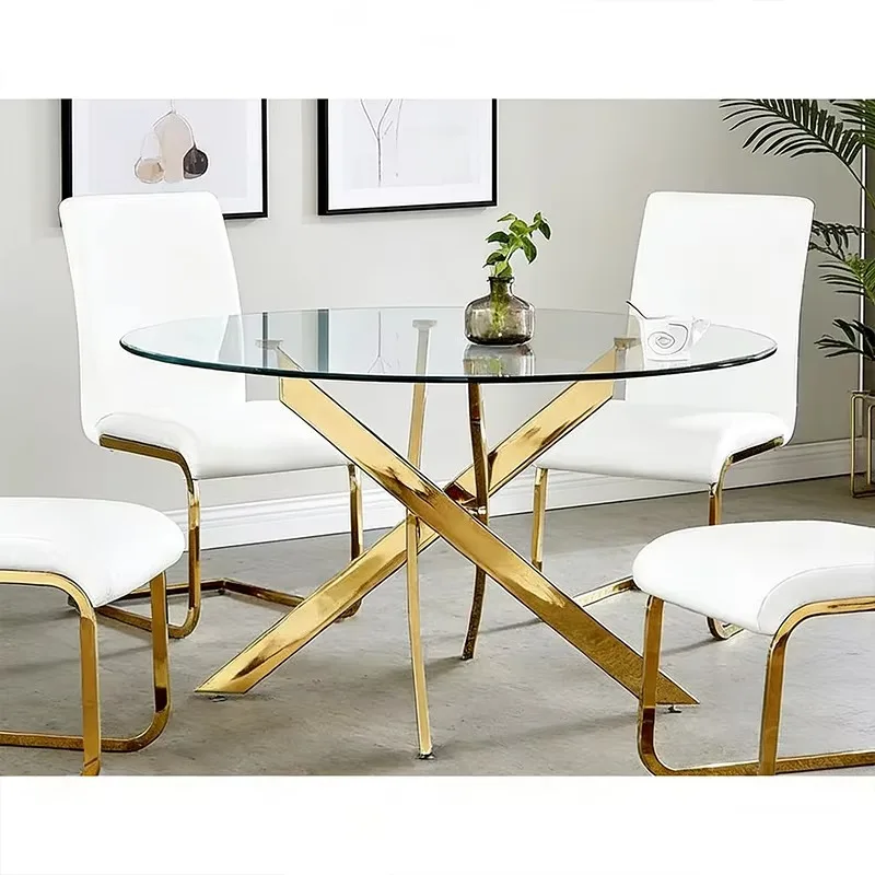 # Newest Contemporary Transparent Tempered Glass Tea Table 90cm Diameter Durable Eco-friendly