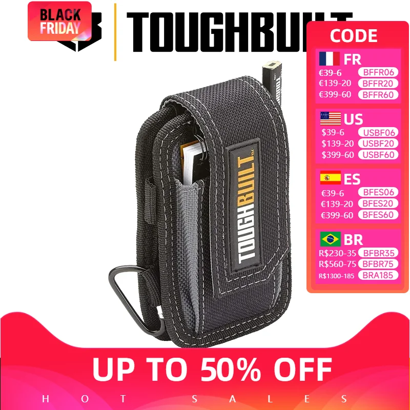 TOUGHBUILT TB-33 Multi Cell Phone Tool Pouch Universal Organizer for Notebook Woodworking Pencil Keychain Toughbuilt Pouch Bag