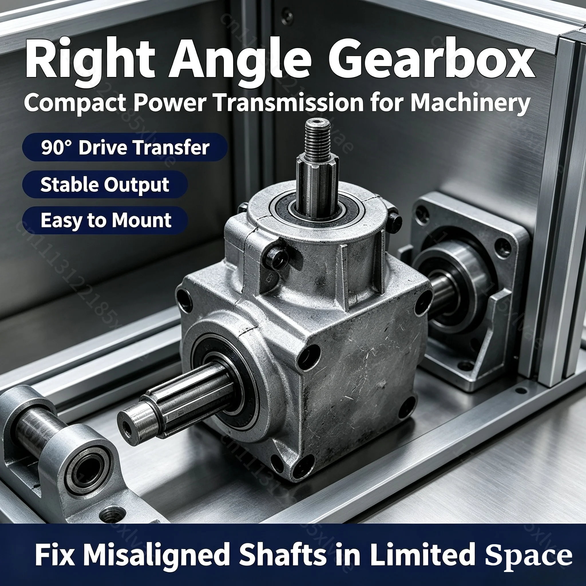 90 degree right angle steering gear 1:1.25 commutator right angle guide box commutation gearbox