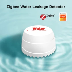 Tuya Smart Zigbee Water Leak Detector Flood Sensor APP Remote Monitoring Flood Alert Overflow On Site Alarm Need Zigbee Hub