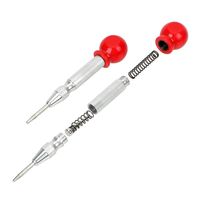 5 Pcs Automatic Silvery Center Punch Centering Tool Spring Loaded Spring Positioner Accessories Glass Breaker Glass Striker Wood