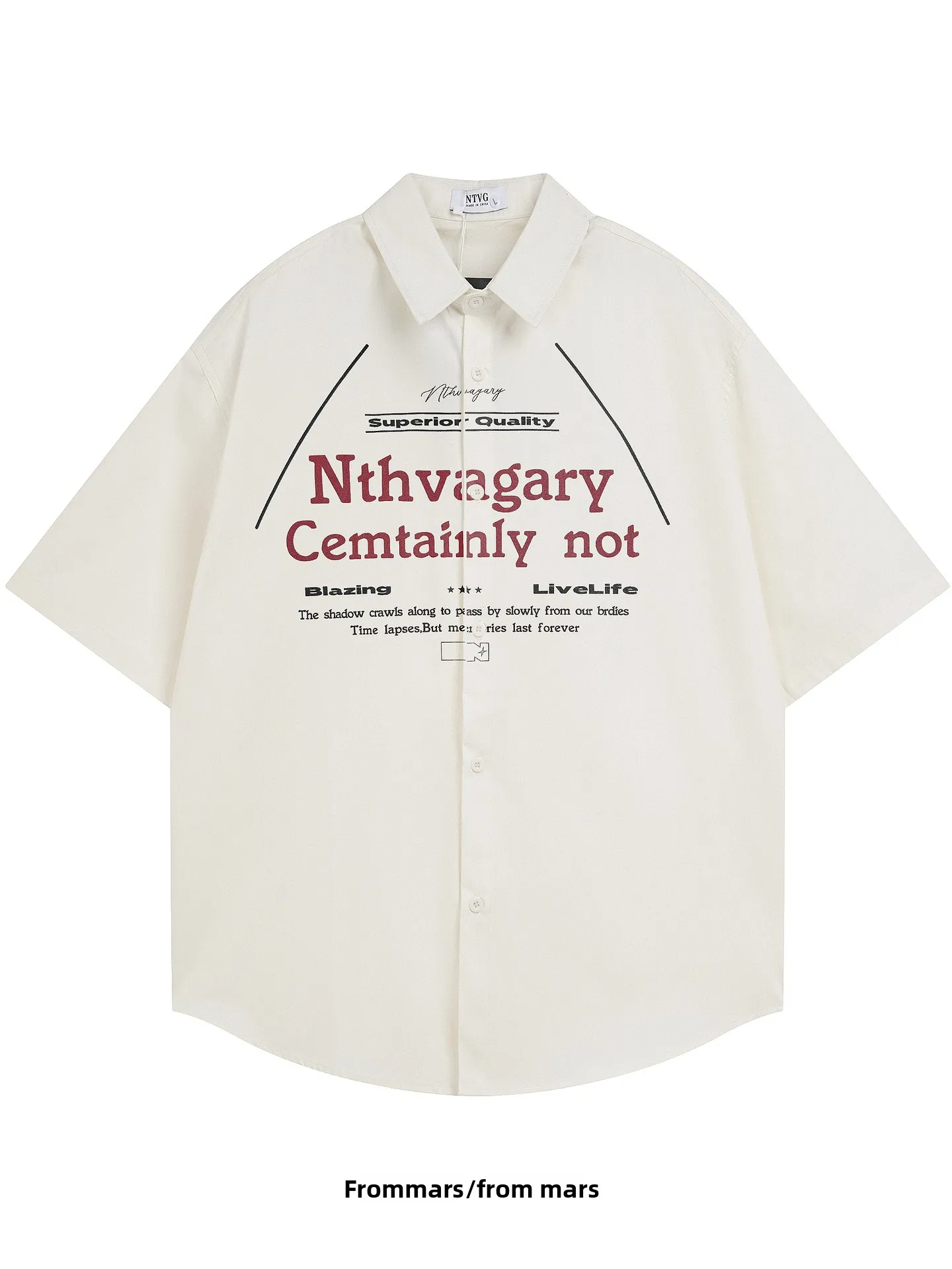 

Loose Fit Casual Sle ort Sve irt Letter Print from Youth Faion Breathable Cotton Spring Autumn ex