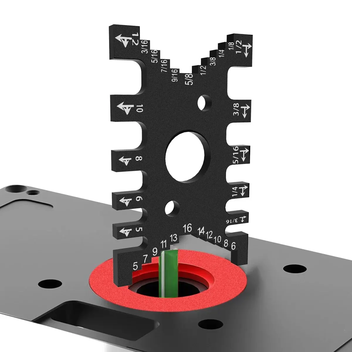 Aluminum Dovetail Jig Woodworking Tenon Caliper Height Measuring Gauge Precision Tenon Gaps Gauge Metric/Inch Tenon Caliper