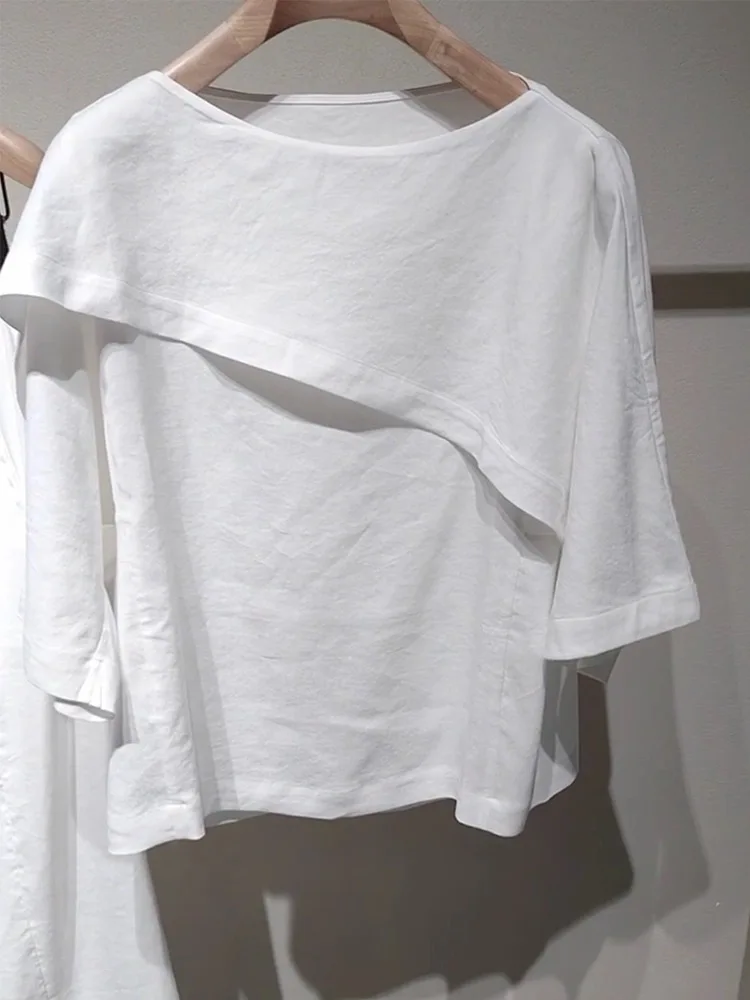 تي شيرت نسائي فضفاض مستدير Sle أبيض أساسي صيفي النسخة الكورية مستقيم قطع ort Sve اللون