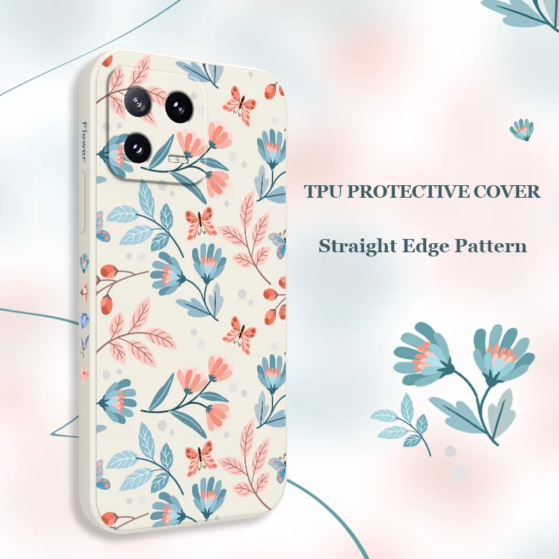 

Graceful Flowers Phone Case For Xiaomi 17 15 15T 14 14T 13 13T 12 12X 12T 12S Mi 11 11T 10 10T Pro Max Lite Liquid Silicone Cove