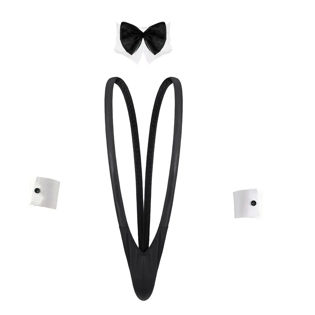 

Sexy Men Underwear V-shaped Bodysuit Straps Jumpsuit Set 1068