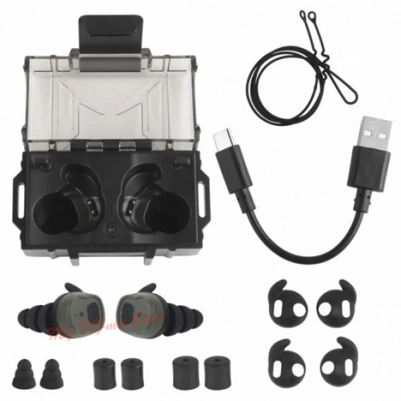 Ecouteurs-tactiques-bluetooth-53-bouchons-d'oreille-intra-auriculaires-reduction-du-bruit-protection-auditive-pour-prise-de-vue