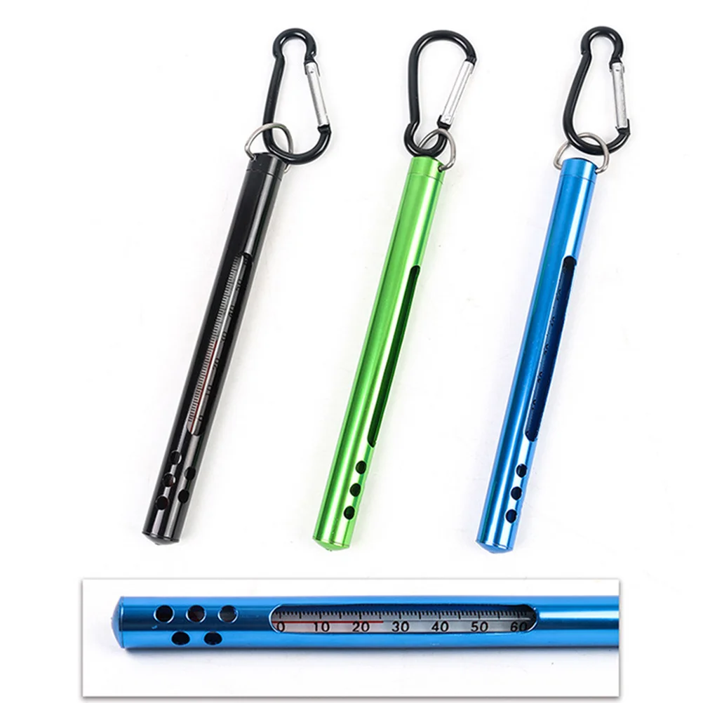 

Fishing Thermometer Pencil Type Fahrenheit Celsius Blue Sturdy Trustworthy Multiple Jobs Fly Fishing Tool Water Thermometer
