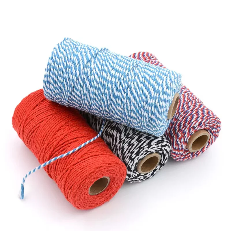 Macrame Cord 2mm 100m Cotton Rope Natural Cotton Rope for Knots Macrame Supplies Wall Hangers Boho Decoration Macrame String