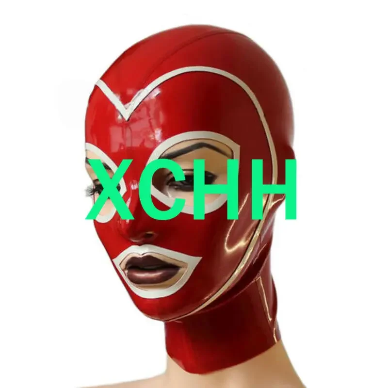 

Sexy Latex Women Full Head Latex Rubber Mask Hoods Fetish Cosplay Mask Back Zipper Club Wear