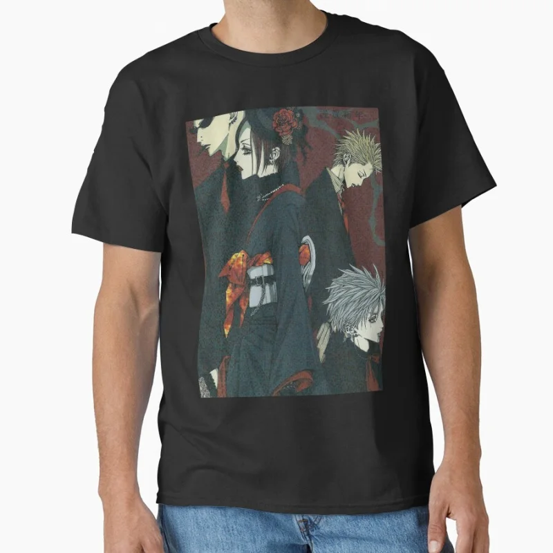 

Nana The Black Stones Formalwear Spread Punk Anime T shirt for man Large size Tops Manga Graphic Print Y2k Clothes Cartoon Tee