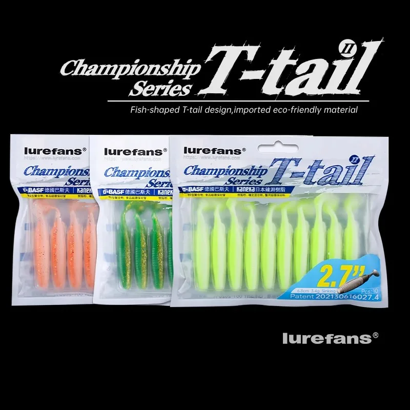 Lurefans JingJi T-tail II – Vinilo hundimiento imitador pez mandarín - imagen 2