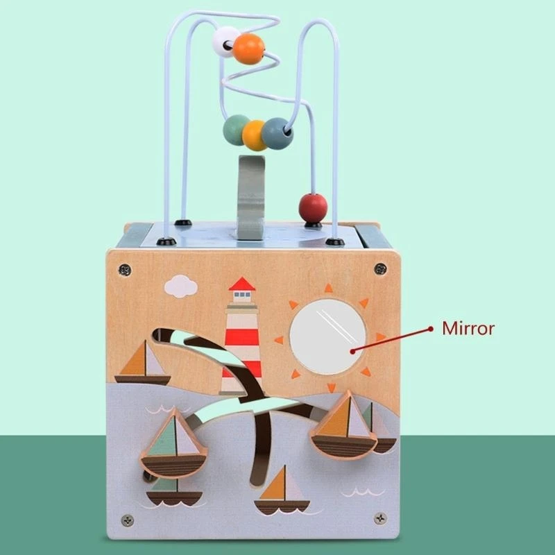 Baby Wooden for 3+ Year Old Toddlers Bead Maze Activity Roller Developmental Learning Gift 15UB
