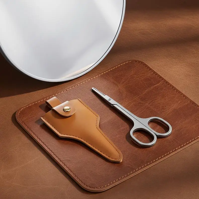 【Y】1Pcs 2 In 1 Eyebrow Trimmer Scissors With Combs Eyebrow Trimming Grooming Beauty Tool