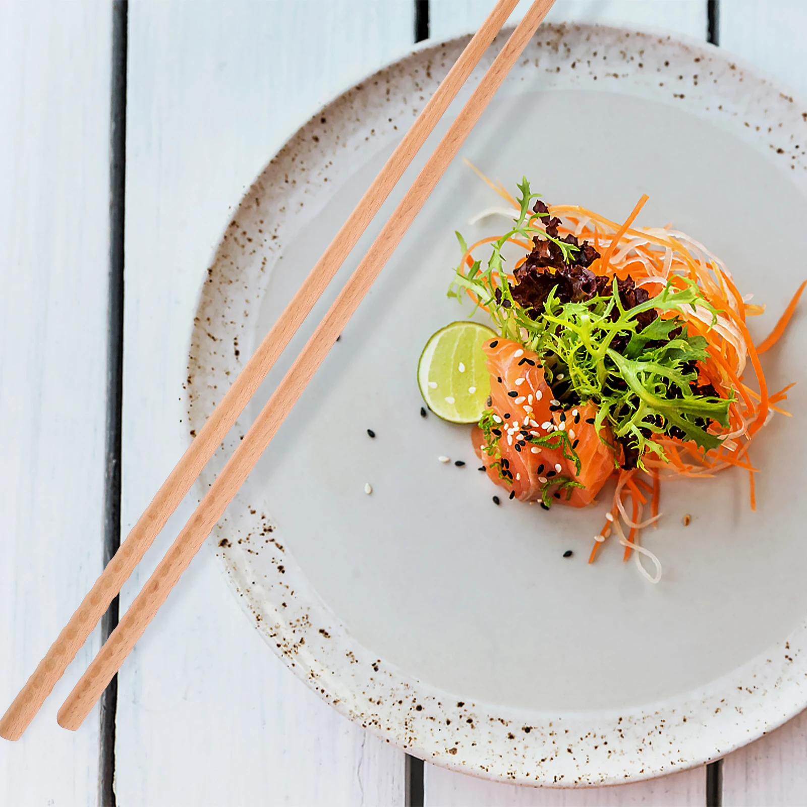 

2Pairs Long Chopsticks for Cooking 33Cm Premium Wood Material Anti Burn Ideal for Hot Pot Noodle Frying Home Restaurant Use