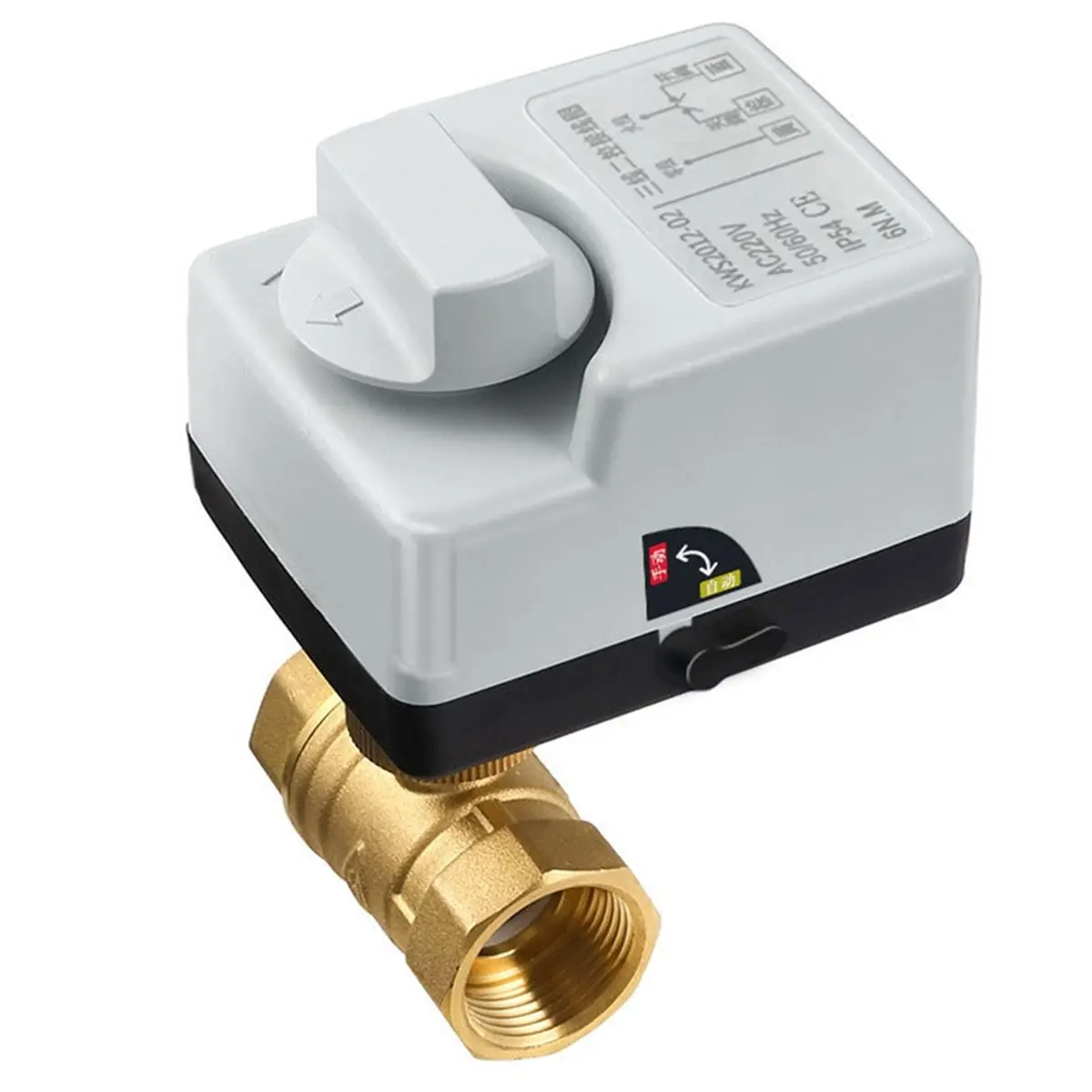 DT57 LATEST MODEL AC220V 2 Way DN20 with Manual Switch Brass Motorized Ball Valve 3-Wire Two Control Electric Actuator
