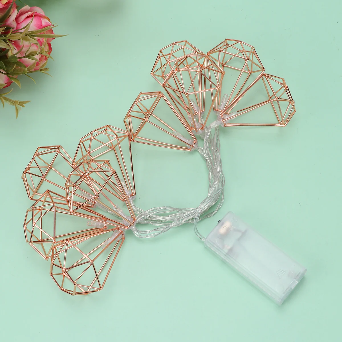 

1Pcs Decorative String Lights 1.5m 10 Leds Iron Art Hanging Lamp for Garden Yard Outdoor Party Festival Wedding Bedroom Warm