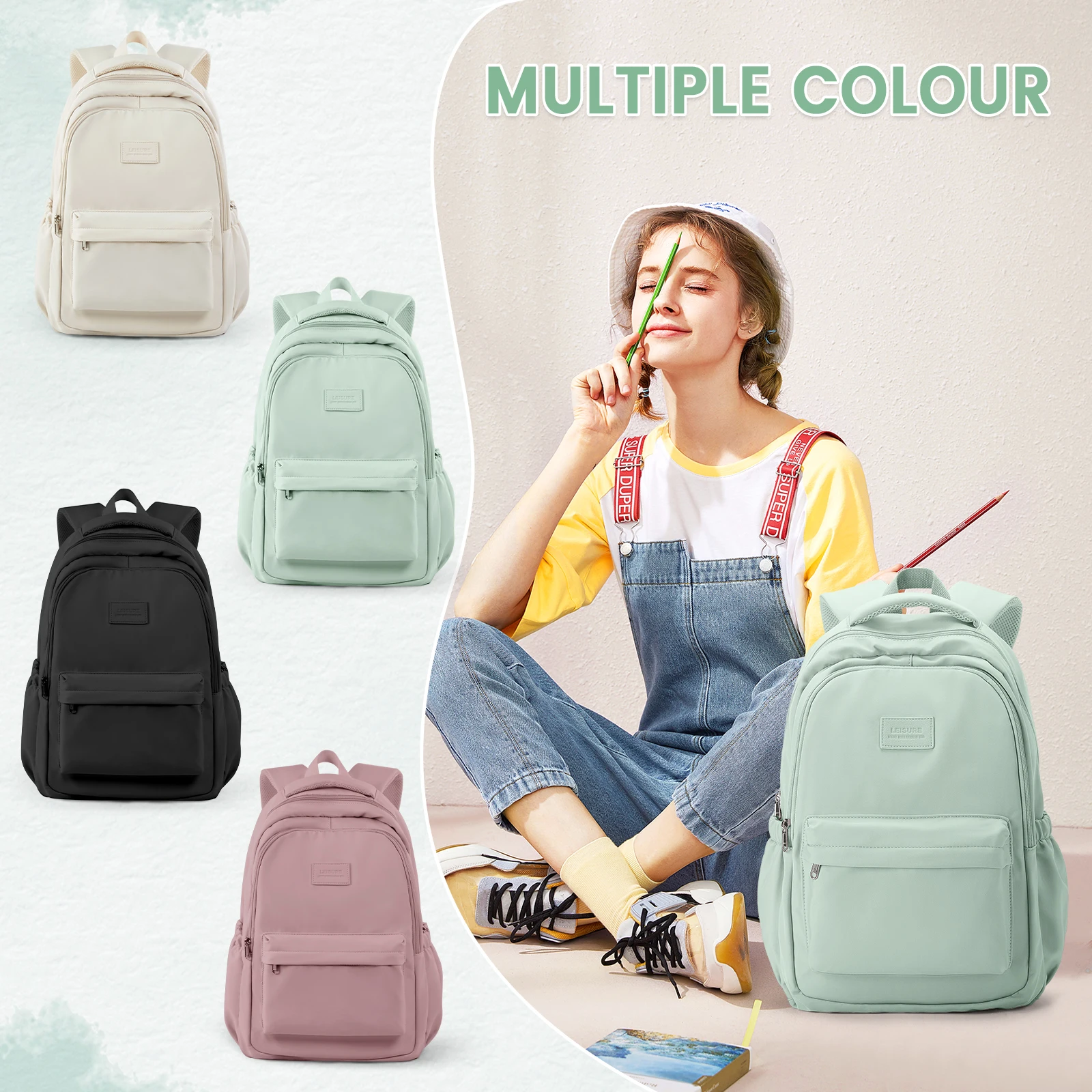 Large Capacity Multi-Functional Laptop Backpack, High Students Schoolbag,Casual University School Backpack for Teens Girls Boys