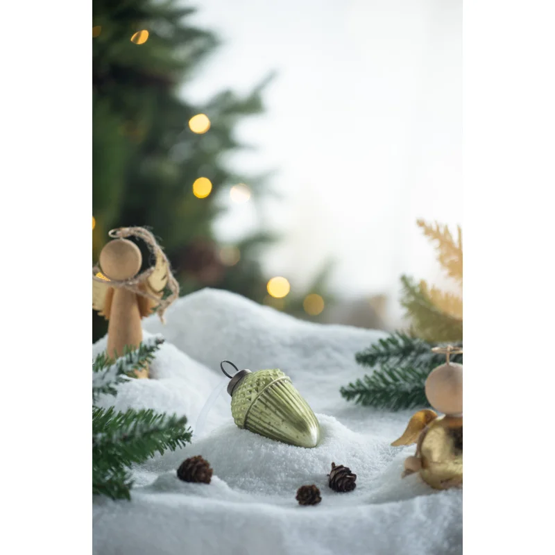 2.3x2.3x3.5 زخرفة قطرة المسيل للدموع، زينة زجاجية معلقة لشجرة عيد الميلاد لتزيين حفلات العطلات، مجموعة من 12 قطعة