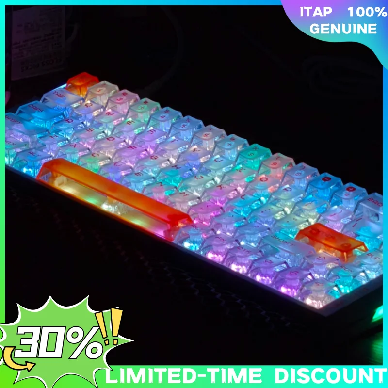 

New Atk RS6 Air Magnetic Switch Wired Keyboard Aluminium Alloy 8000hz 0.005mmrt Keyboards Rgb Gasket Pc Gaming Accessories Gift