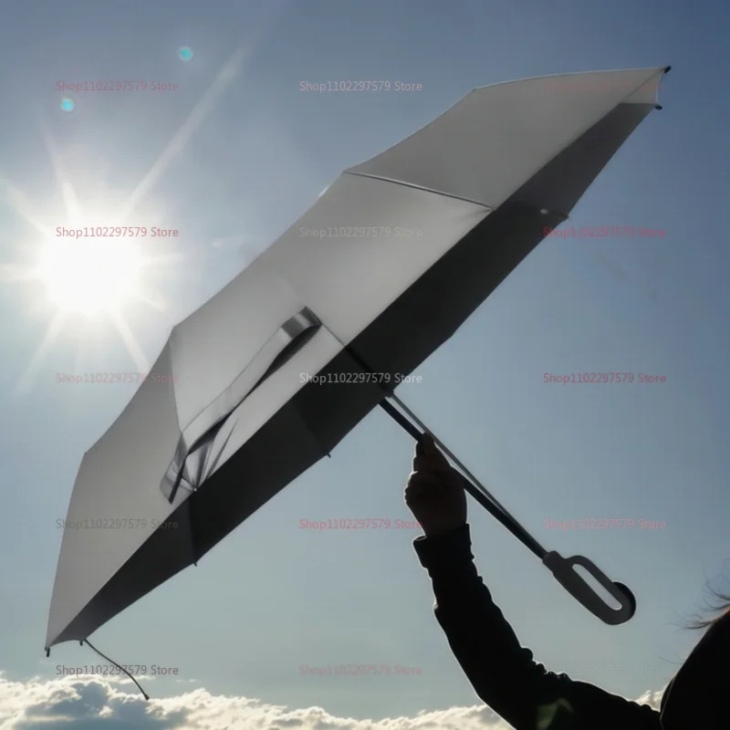 2025 مظلة أوتوماتيكية جديدة 125 سنتيمتر مقاومة للرياح والمطر الموسع المحمولة المدمجة حلقة تسلق تصميم السفر استخدام الاستوديو في الهواء الطلق. #3