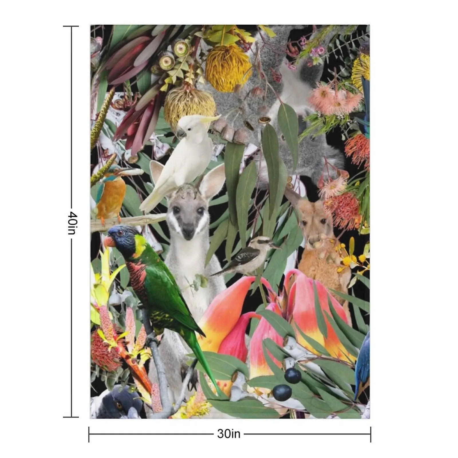 Australian Natives Throw Blanket Luxury Throw Single Baby Travel Blankets