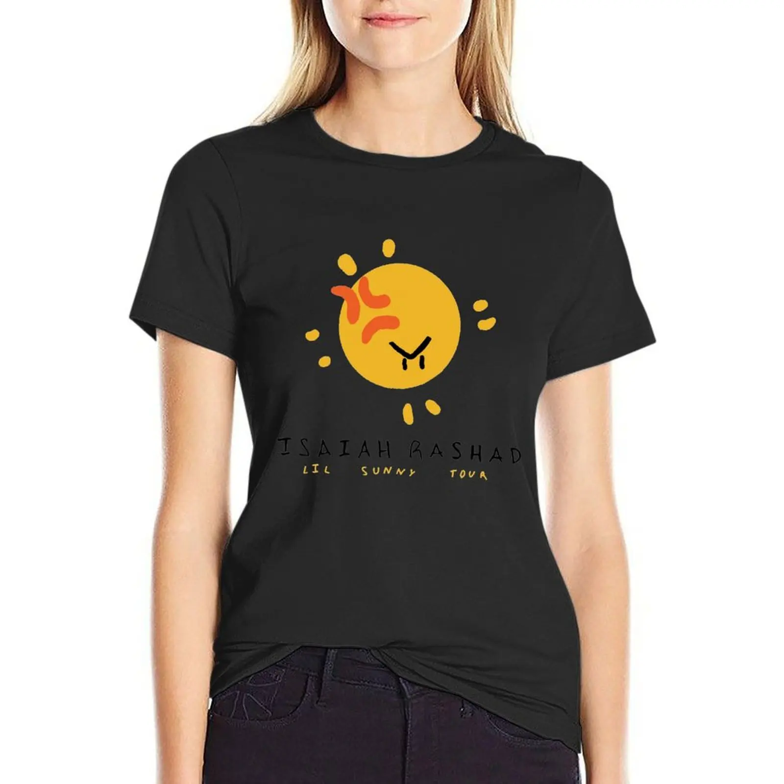 Logo Isaiah Lil Sunny Rashad Tour T-Shirt Grappige Tops Anime Kleding T Shirt Vrouwen